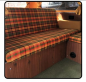 Preview: Westfalia-Sitzbezug-T2-Camper-orange-gelb-kariert-Schlafbank